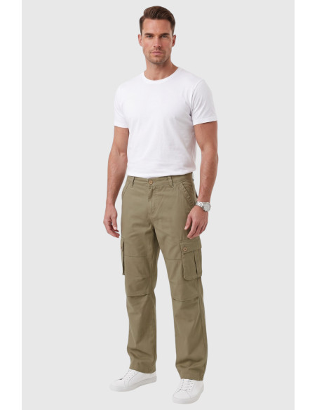 DeepSEA Erkek Relaxed Fit Bol Kesim Likralı Outdoor Kargo Pantolon – Çok Cepli Geniş Paça 1705421