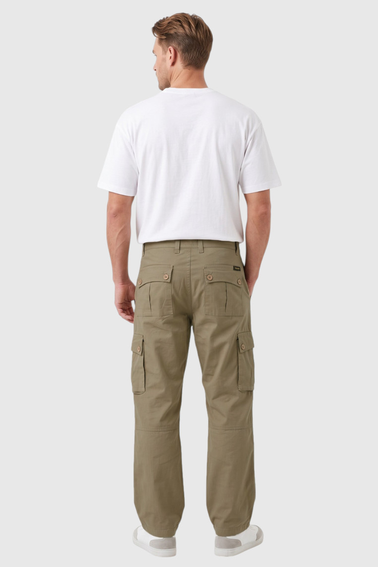 DeepSEA Erkek Relaxed Fit Bol Kesim Likralı Outdoor Kargo Pantolon – Çok Cepli Geniş Paça 1705421
