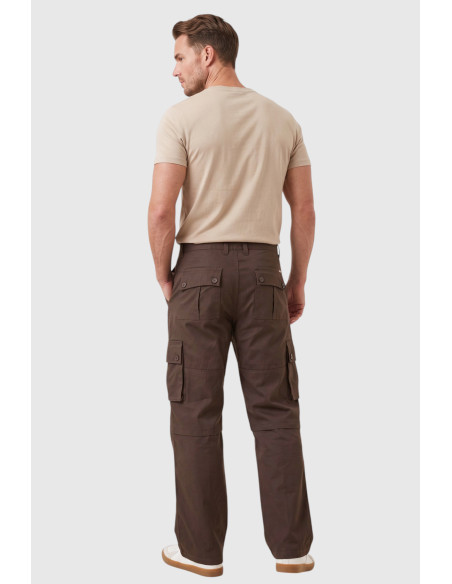 DeepSEA Erkek Relaxed Fit Bol Kesim Likralı Outdoor Kargo Pantolon – Çok Cepli Geniş Paça 1705421