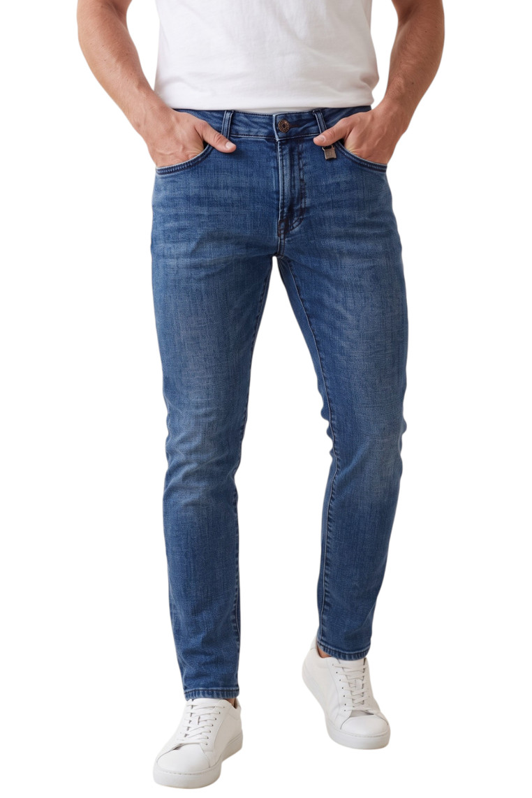 DeepSEA Erkek Slim Fit Dar Kesim Likralı Kot Pantolon – Dar Paça İnce Esnek Jean 2608306