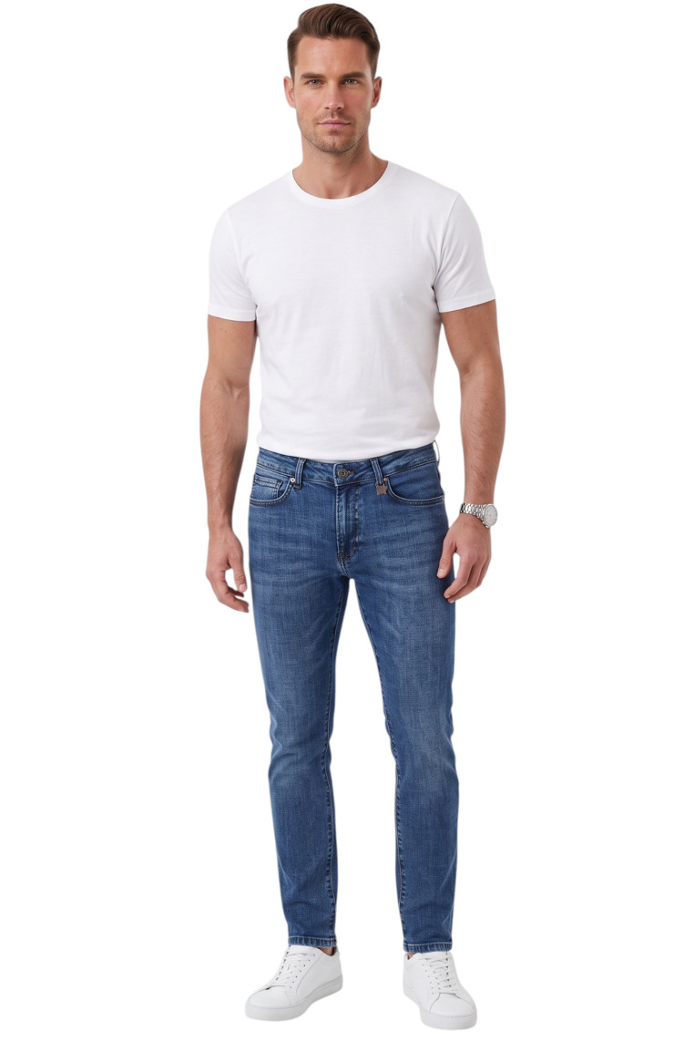 DeepSEA Erkek Slim Fit Dar Kesim Likralı Kot Pantolon – Dar Paça İnce Esnek Jean 2608306