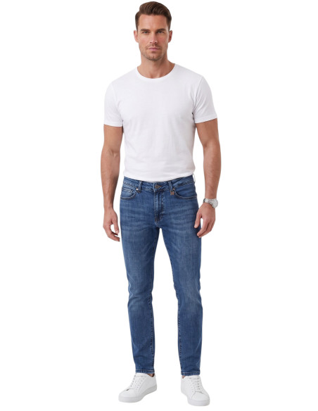 DeepSEA Erkek Slim Fit Dar Kesim Likralı Kot Pantolon – Dar Paça İnce Esnek Jean 2608306