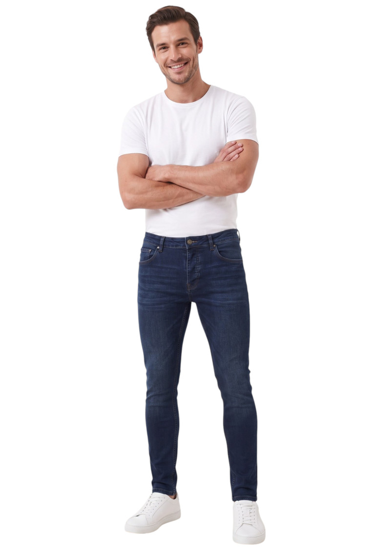 DeepSEA Erkek Slim Fit Dar Kesim Likralı Kot Pantolon – Dar Paça İnce Esnek Jean 2608306