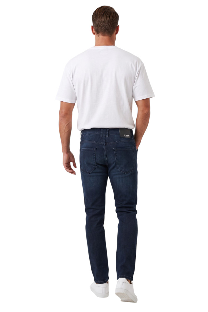 DeepSEA Erkek Regular Fit Standart Kesim Likralı Taşlanmış Kot Pantolon – Esnek Pamuklu Jean 2600982