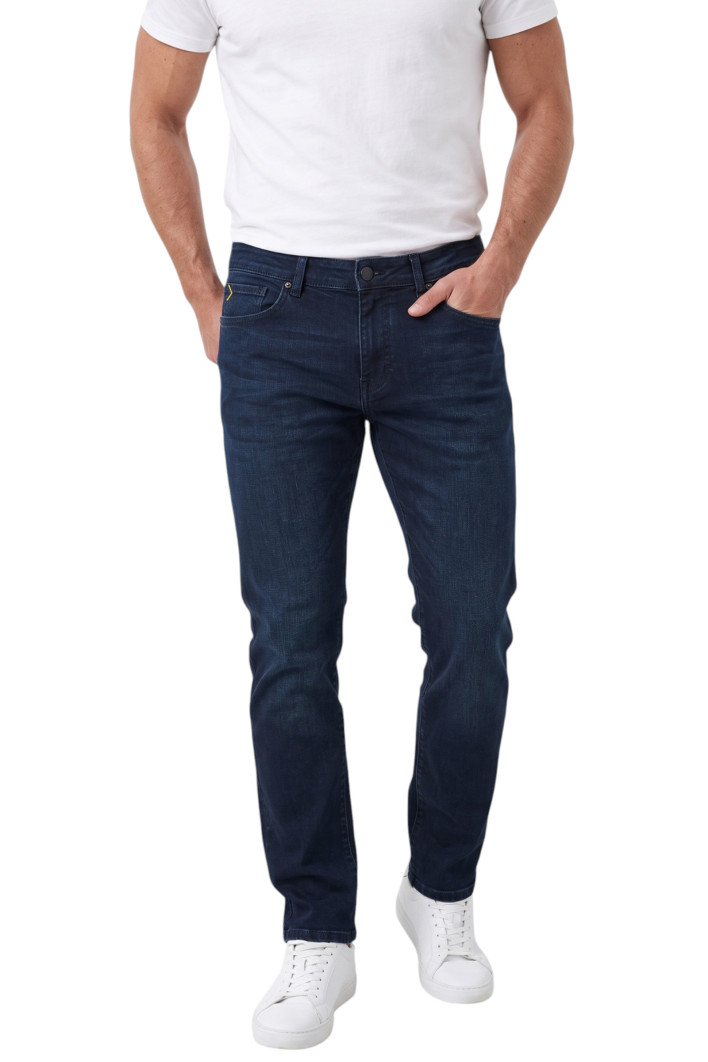 DeepSEA Erkek Regular Fit Standart Kesim Likralı Taşlanmış Kot Pantolon – Esnek Pamuklu Jean 2600982 2