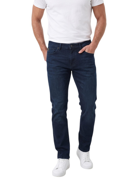DeepSEA Erkek Regular Fit Standart Kesim Likralı Taşlanmış Kot Pantolon – Esnek Pamuklu Jean 2600982