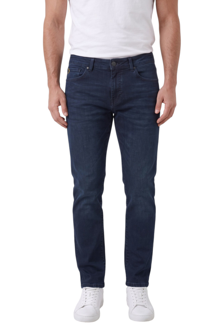 DeepSEA Erkek Regular Fit Standart Kesim Likralı Taşlanmış Kot Pantolon – Esnek Pamuklu Jean 2600982