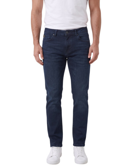 DeepSEA Erkek Regular Fit Likralı Kot Pantolon – Pamuklu Esnek Yumuşak Dokulu Taşlanmış Jean 2600966