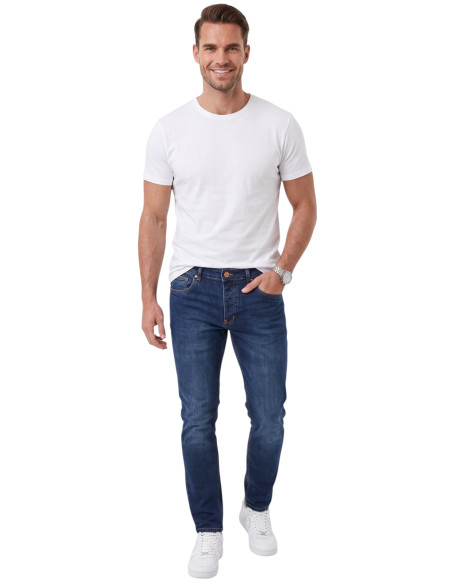 DeepSEA Erkek Slim Fit Dar Kesim Likralı Kot Pantolon – Dar Paça İnce Esnek Jean 2608306