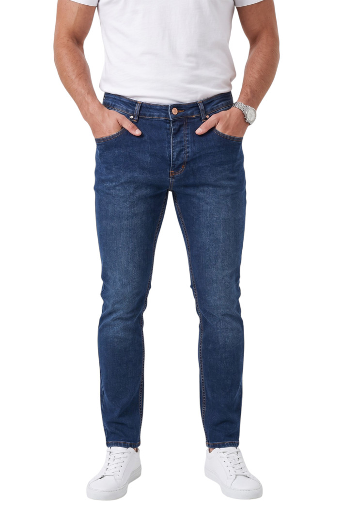DeepSEA Erkek Slim Fit Dar Kesim Likralı Kot Pantolon – Dar Paça İnce Esnek Jean 2608306
