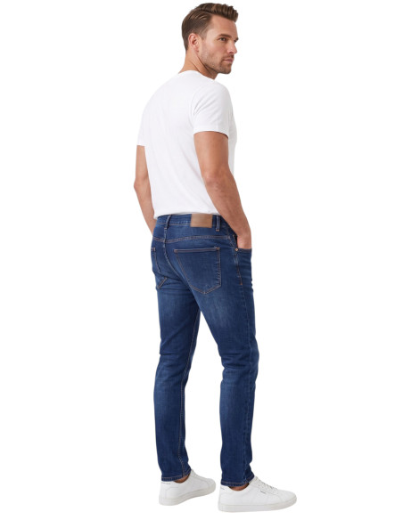 DeepSEA Erkek Slim Fit Likralı Taşlanmış Jean – Yumuşak Dokulu Esnek Dar Paça Kot Pantolon 2602093