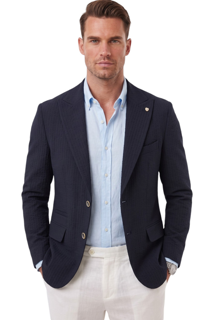 DeepSEA Slim Fit Blazer Ceket – Likralı Çift Yırtmaç Dokulu Premium Ceket 2600776
