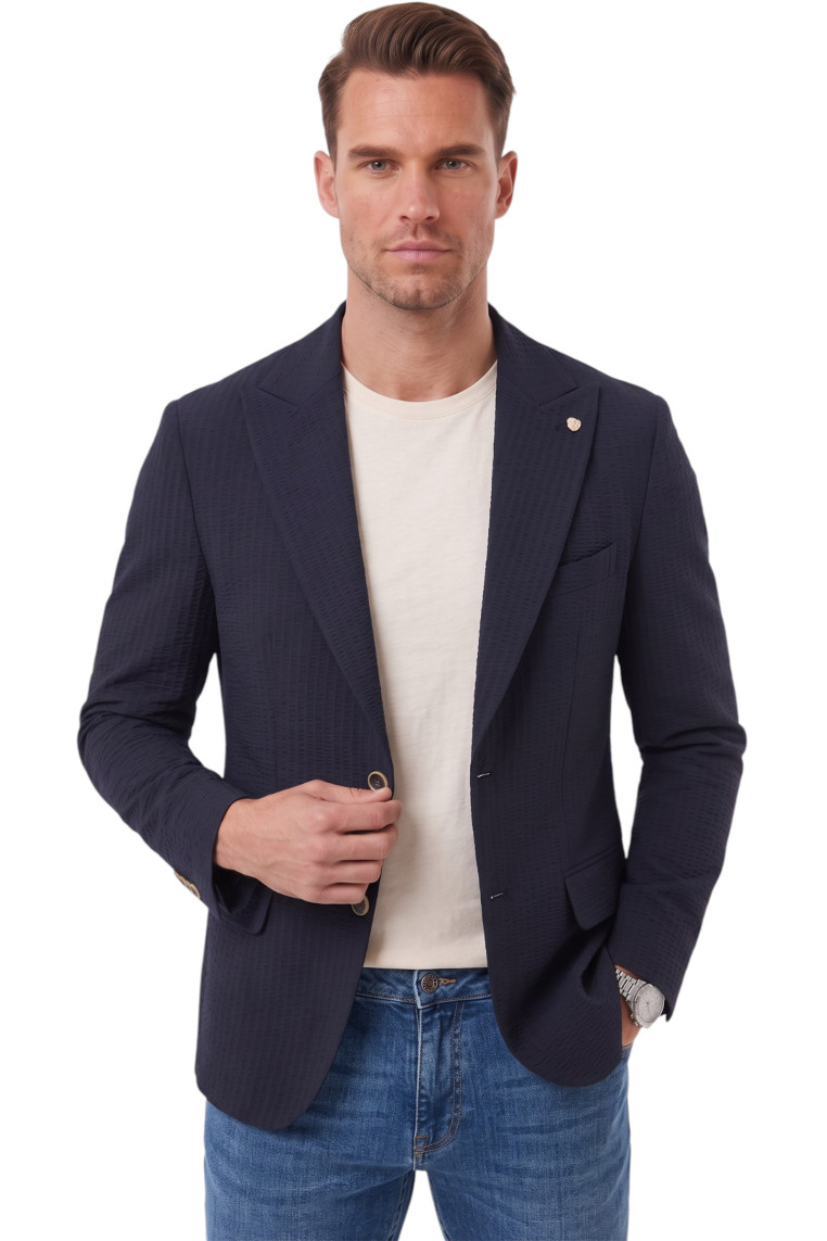DeepSEA Slim Fit Blazer Ceket – Likralı Çift Yırtmaç Dokulu Premium Ceket 2600776