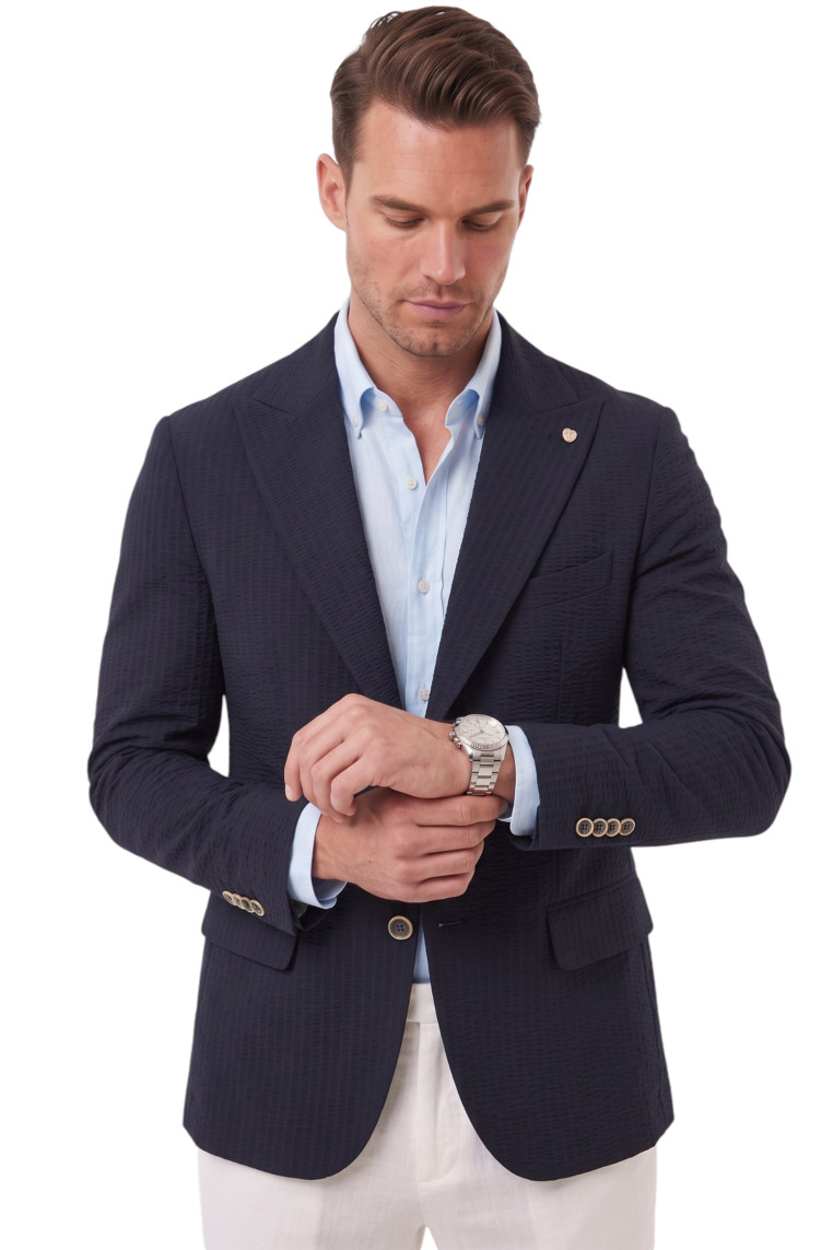 DeepSEA Slim Fit Blazer Ceket – Likralı Çift Yırtmaç Dokulu Premium Ceket 2600776