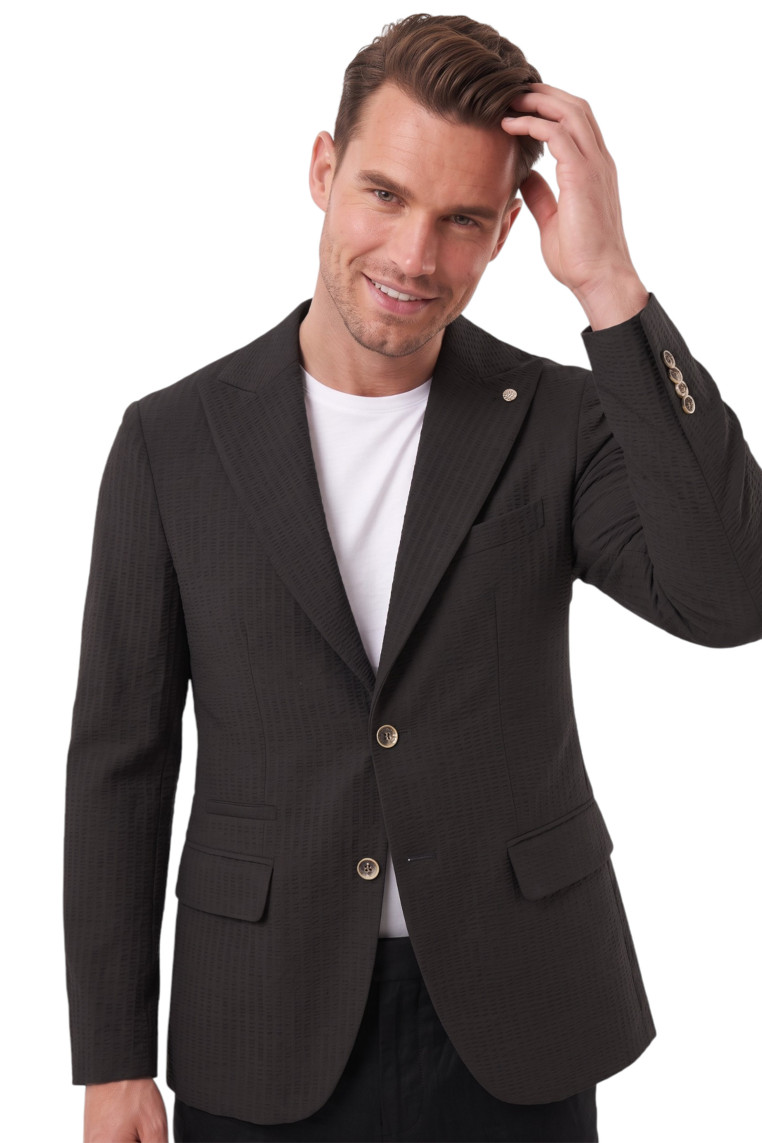 DeepSEA Slim Fit Blazer Ceket – Likralı Çift Yırtmaç Dokulu Premium Ceket 2600776