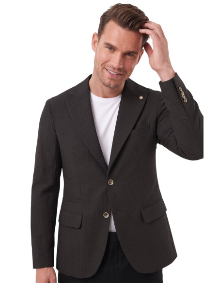 DeepSEA Slim Fit Blazer Ceket – Likralı Çift Yırtmaç Dokulu Premium Ceket 2600776