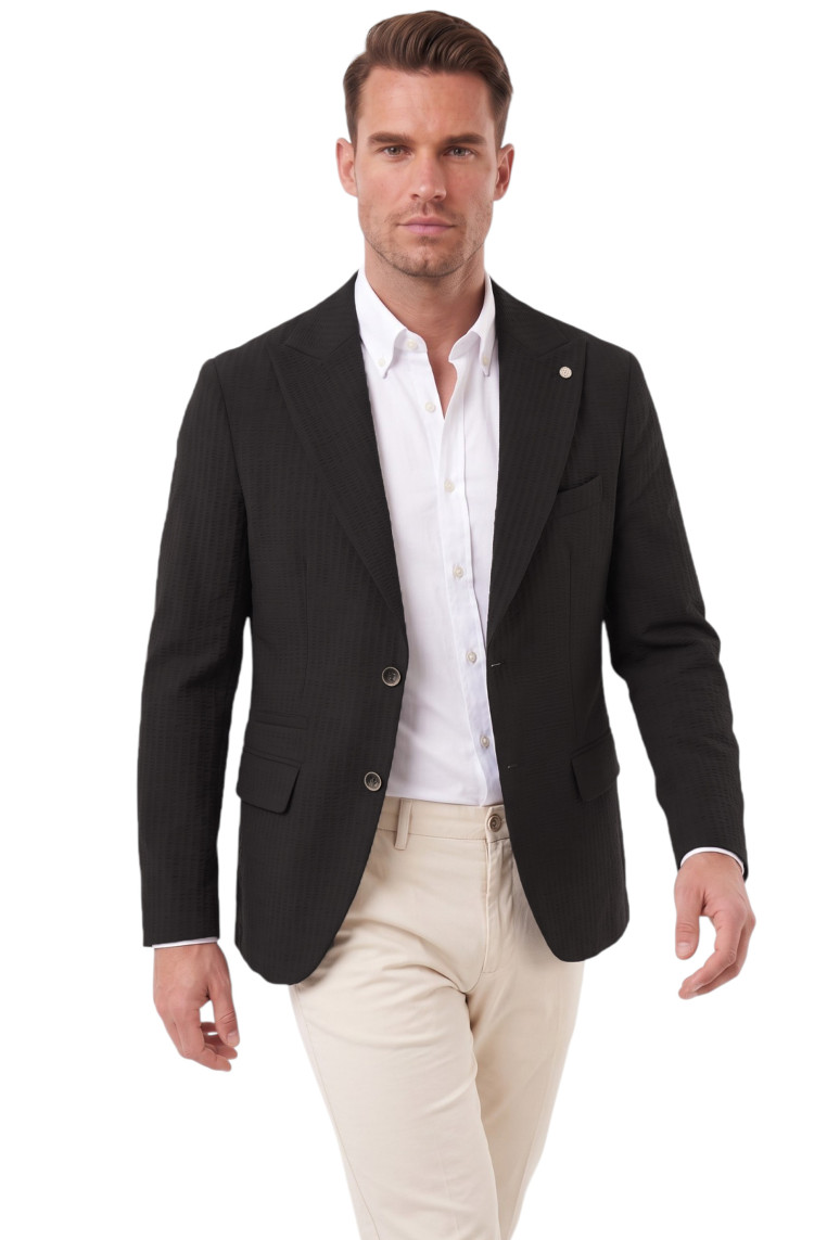 DeepSEA Slim Fit Blazer Ceket – Likralı Çift Yırtmaç Dokulu Premium Ceket 2600776