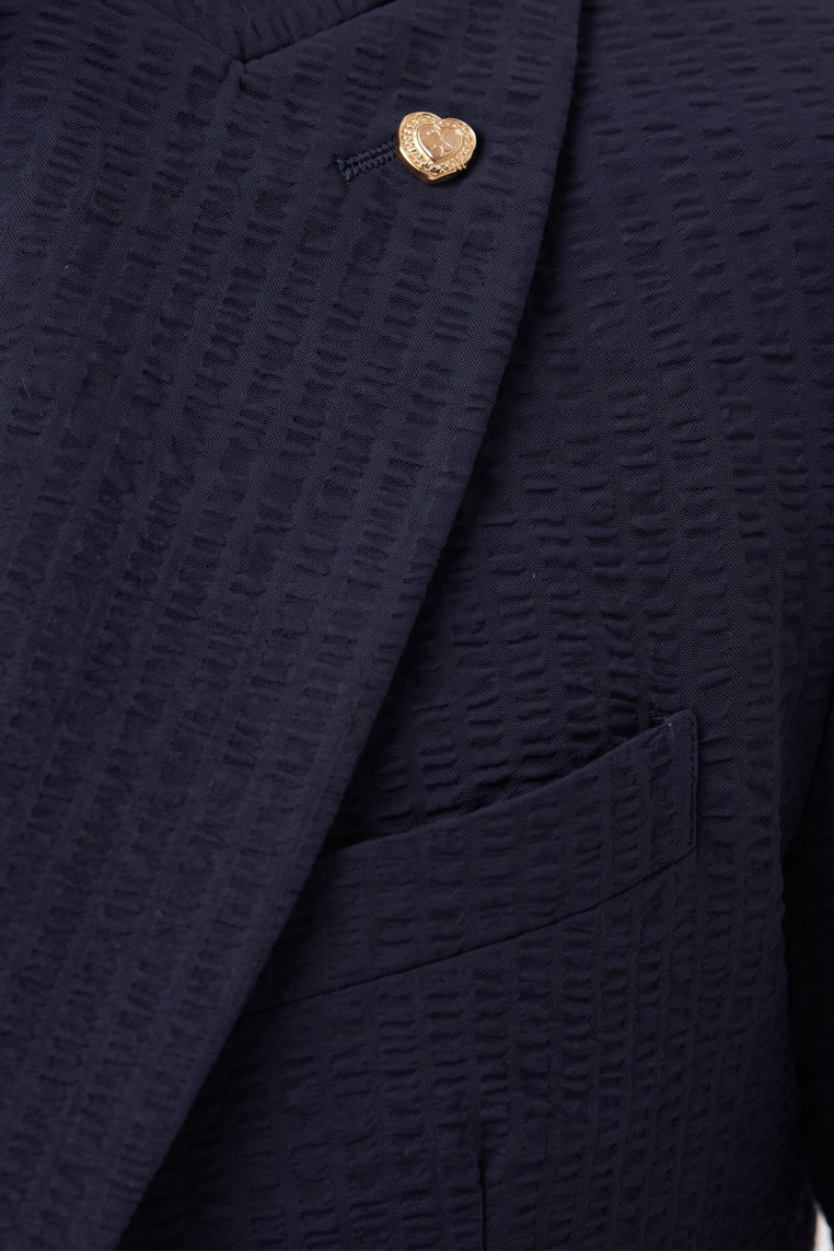 DeepSEA Erkek Slim Fit Likralı Blazer Ceket – Gofre Dokulu Esnek Çift Düğmeli Spor Ceket 2600813