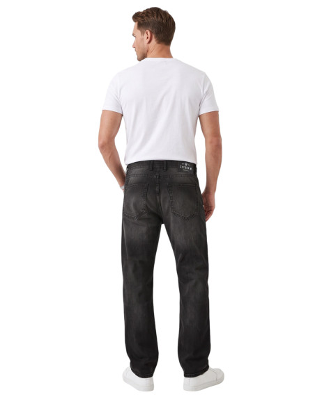 DeepSEA Erkek Yıkamalı Baggy Fit Likralı Bol Kesim Geniş Paça Jean Kot Pantolon 2600061