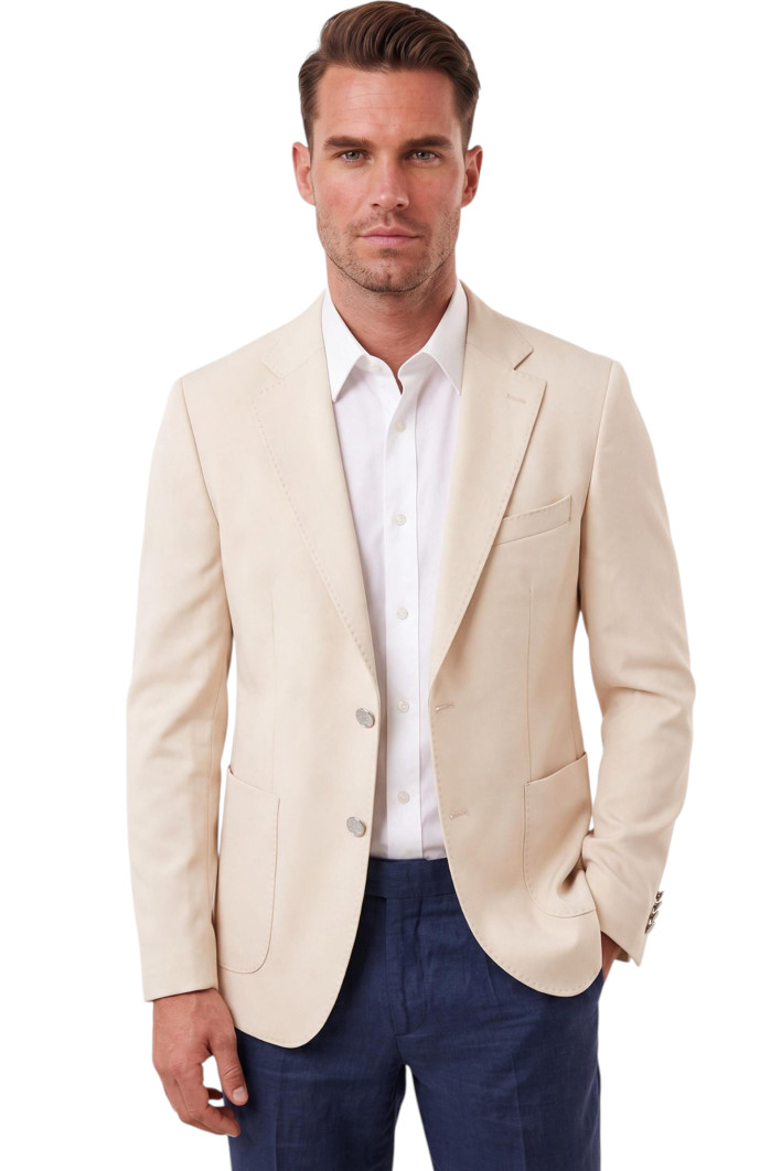 DeepSEA Erkek Slim Fit Likralı Blazer Ceket – Metal Düğmeli Torba Cepli Spor Ceket 2600828 2