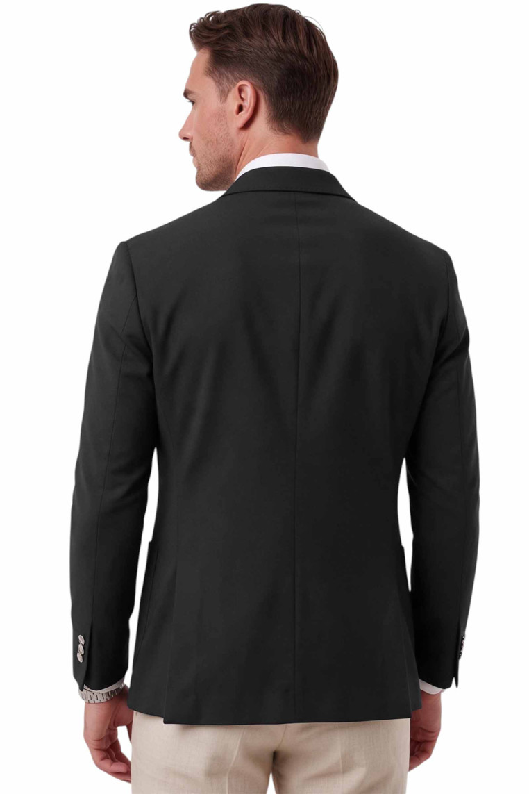 DeepSEA Erkek Slim Fit Likralı Blazer Ceket – Metal Düğmeli Torba Cepli Spor Ceket 2600828