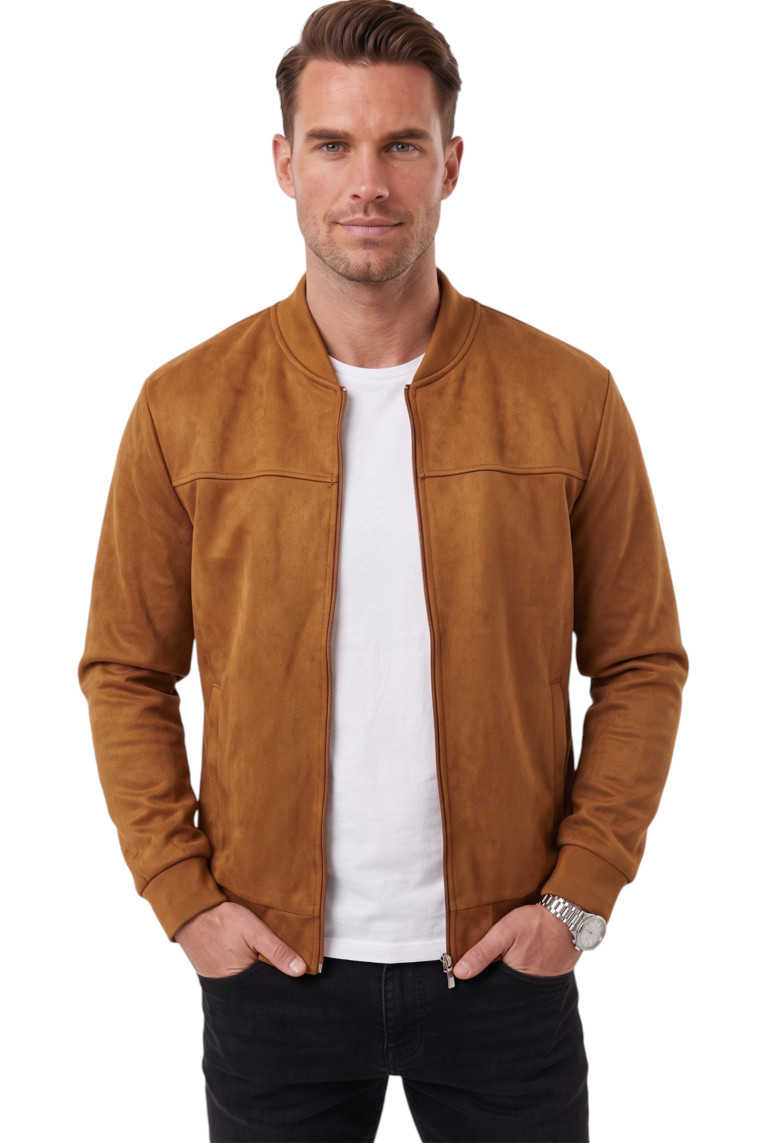 DeepSEA Erkek Slim Fit Likralı Süet Ceket – Kırışmayan Ütü Gerektirmeyen Mevsimlik Mont 2504334