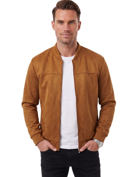 DeepSEA Erkek Slim Fit Likralı Süet Ceket – Kırışmayan Ütü Gerektirmeyen Mevsimlik Mont 2504334