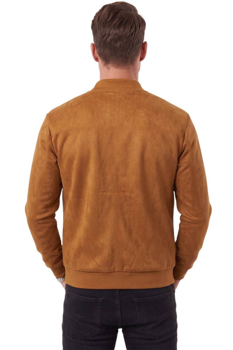 DeepSEA Erkek Slim Fit Likralı Süet Ceket – Kırışmayan Ütü Gerektirmeyen Mevsimlik Mont 2504334