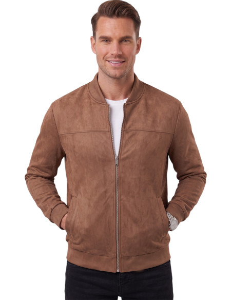 DeepSEA Erkek Slim Fit Likralı Süet Ceket – Kırışmayan Ütü Gerektirmeyen Mevsimlik Mont 2504334
