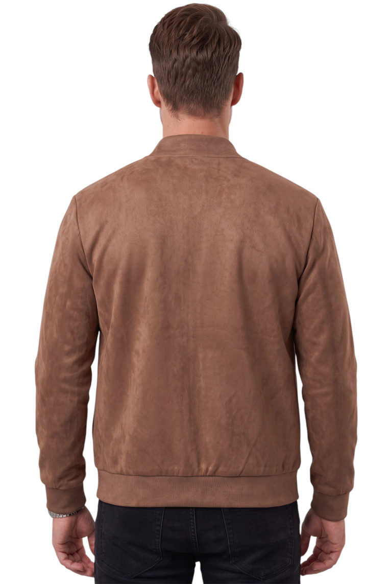 DeepSEA Erkek Slim Fit Likralı Süet Ceket – Kırışmayan Ütü Gerektirmeyen Mevsimlik Mont 2504334
