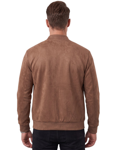 DeepSEA Erkek Slim Fit Likralı Süet Ceket – Kırışmayan Ütü Gerektirmeyen Mevsimlik Mont 2504334