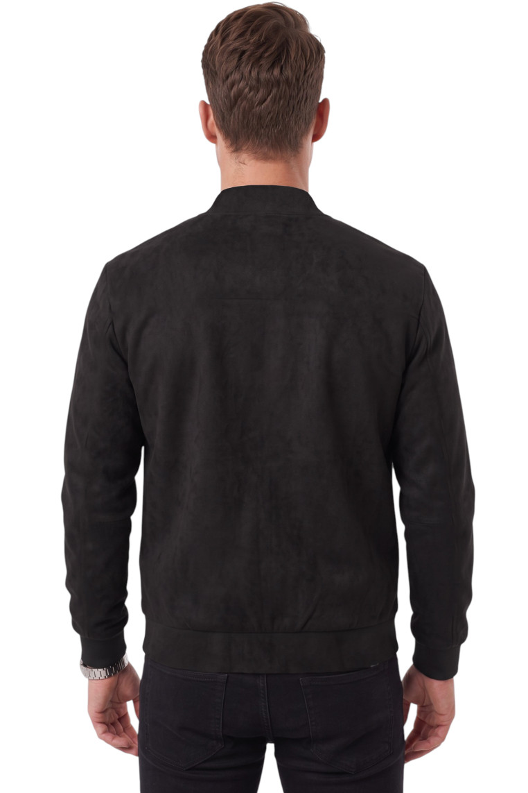 DeepSEA Erkek Slim Fit Likralı Süet Ceket – Kırışmayan Ütü Gerektirmeyen Mevsimlik Mont 2504334