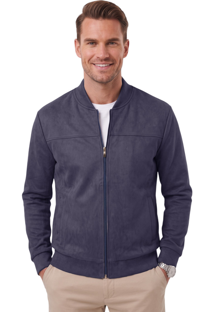 DeepSEA Erkek Slim Fit Likralı Süet Ceket – Kırışmayan Ütü Gerektirmeyen Mevsimlik Mont 2504334 2
