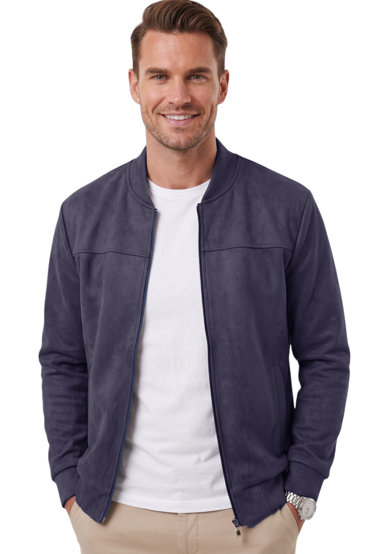 DeepSEA Erkek Slim Fit Likralı Süet Ceket – Kırışmayan Ütü Gerektirmeyen Mevsimlik Mont 2504334