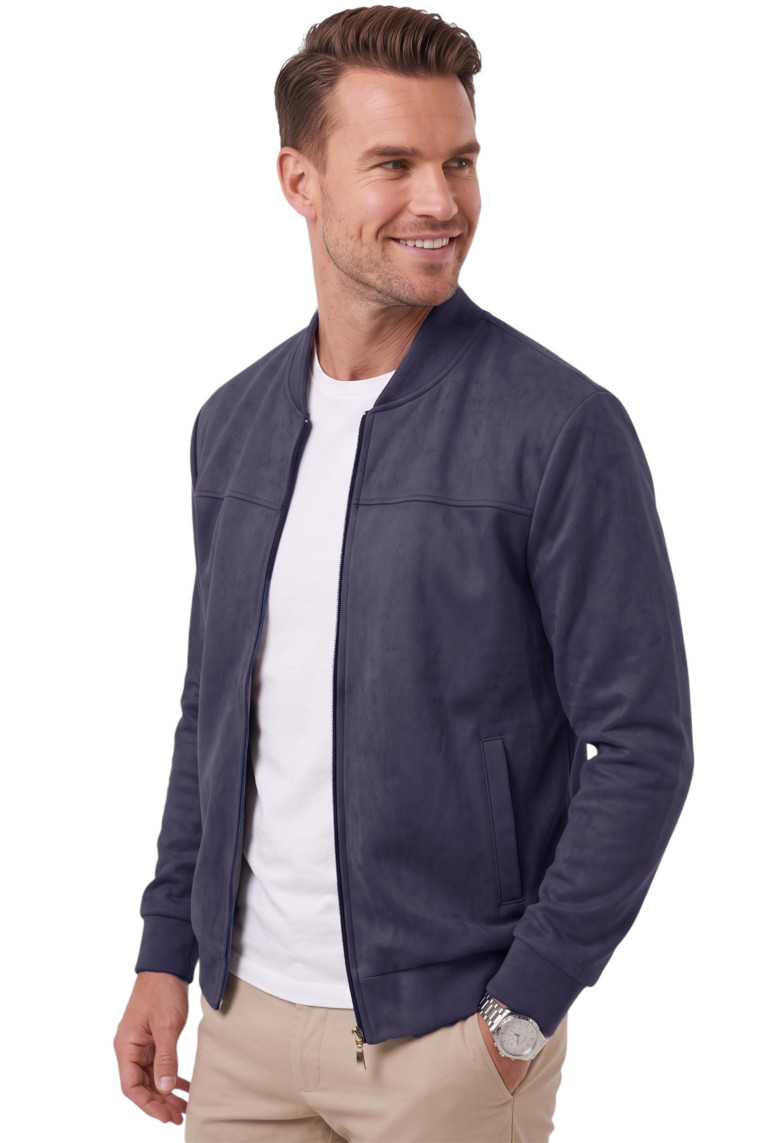 DeepSEA Erkek Slim Fit Likralı Süet Ceket – Kırışmayan Ütü Gerektirmeyen Mevsimlik Mont 2504334