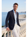 DeepSEA Erkek Slim Fit Likralı Blazer Ceket – Gofre Dokulu Esnek Çift Düğmeli Spor Ceket 2600813