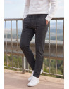 DeepSEA Erkek Slim Fit Çizgili Kumaş Pantolon – İpli Esnek Bel Likralı Spor Şık Pantolon 2700240