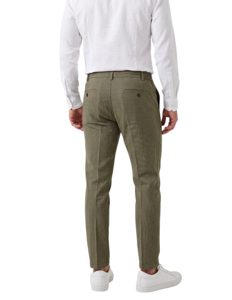 DeepSEA Erkek Slim Fit Çizgili Kumaş Pantolon – İpli Esnek Bel Likralı Spor Şık Pantolon 2700240