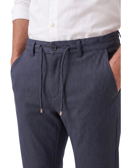 DeepSEA Erkek Likralı Beli Lastikli & İpli Dar Kesim Şık Kumaş Pantolon 2600572