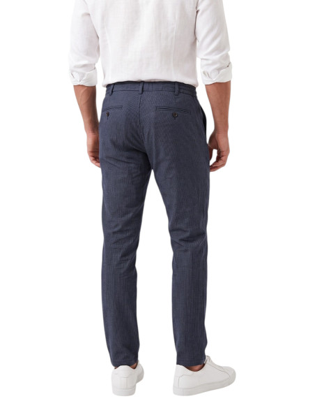DeepSEA Erkek Slim Fit Çizgili Kumaş Pantolon – İpli Esnek Bel Likralı Spor Şık Pantolon 2700240