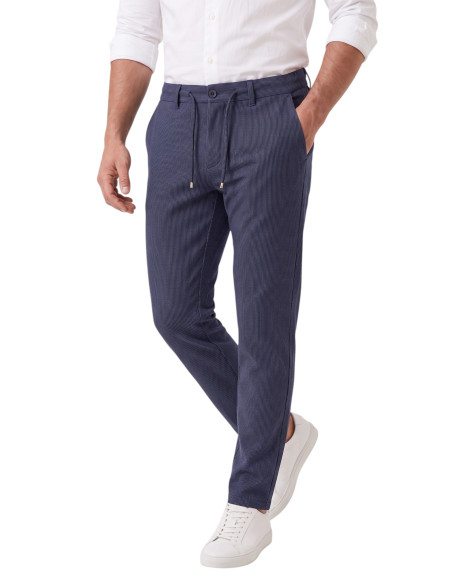 DeepSEA Erkek Likralı Beli Lastikli & İpli Dar Kesim Şık Kumaş Pantolon 2600572