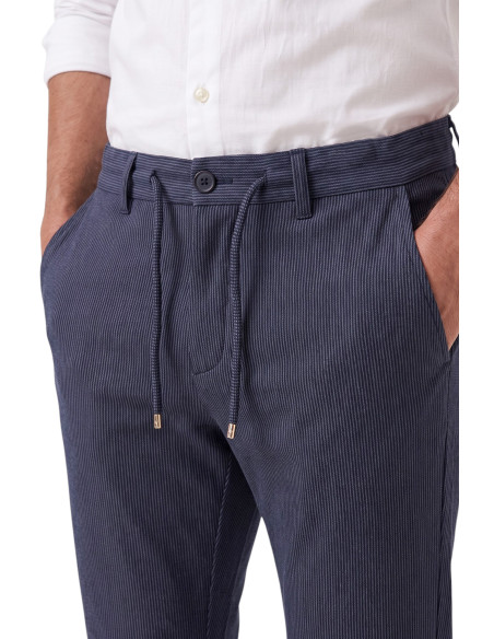 DeepSEA Erkek Likralı Beli Lastikli & İpli Dar Kesim Şık Kumaş Pantolon 2600572
