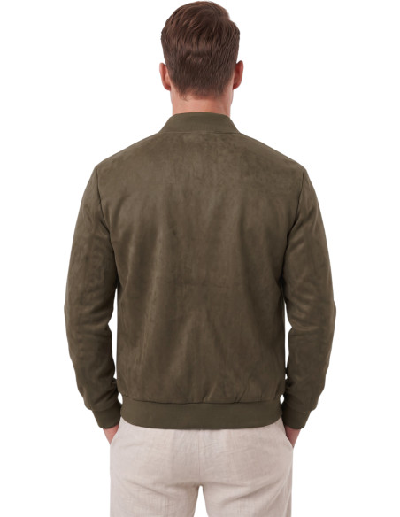 DeepSEA Erkek Slim Fit Likralı Süet Ceket – Kırışmayan Ütü Gerektirmeyen Mevsimlik Mont 2504334