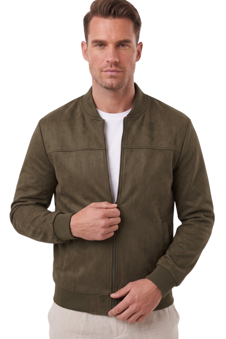 DeepSEA Erkek Slim Fit Likralı Süet Ceket – Kırışmayan Ütü Gerektirmeyen Mevsimlik Mont 2504334