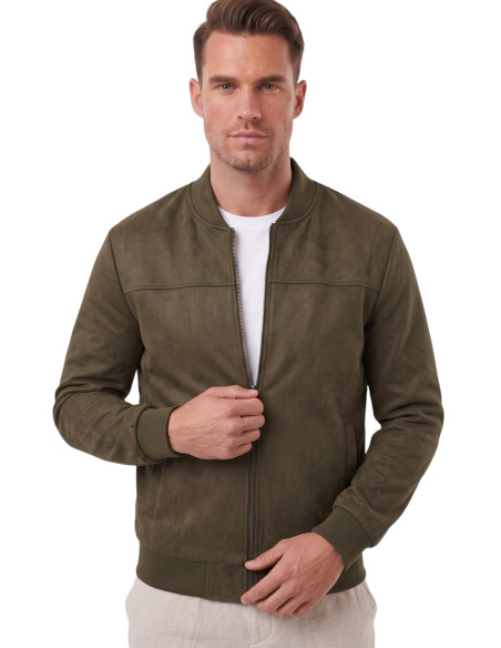 DeepSEA Erkek Slim Fit Likralı Süet Ceket – Kırışmayan Ütü Gerektirmeyen Mevsimlik Mont 2504334