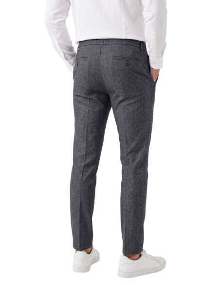 DeepSEA Erkek Slim Fit Kırçıllı Kumaş Pantolon – İpli Esnek Bel Likralı Spor Şık Pantolon 2700252