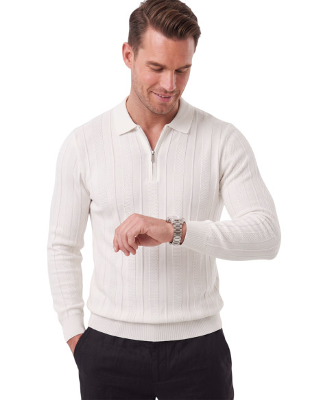 DeepSEA Erkek %95 Pamuk Slim Fit Kesik Açık Yaka Likralı Penye Sweatshirt Oval Kesim 2602299