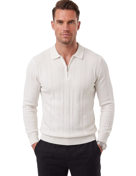 DeepSEA Erkek %95 Pamuk Slim Fit Kesik Açık Yaka Likralı Penye Sweatshirt Oval Kesim 2602299