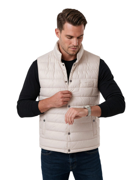 DeepSEA Erkek Slim Fit Su ve Rüzgar Geçirmez Şişme Yelek – Astarlı Dolgulu Dik Yaka Çıtçıtlı 2701708