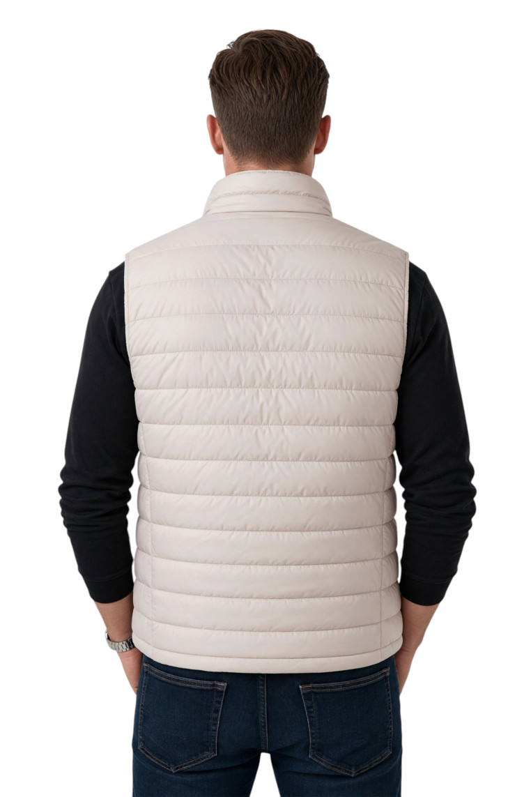 DeepSEA Erkek Slim Fit Su ve Rüzgar Geçirmez Şişme Yelek – Astarlı Dolgulu Dik Yaka Çıtçıtlı 2701708